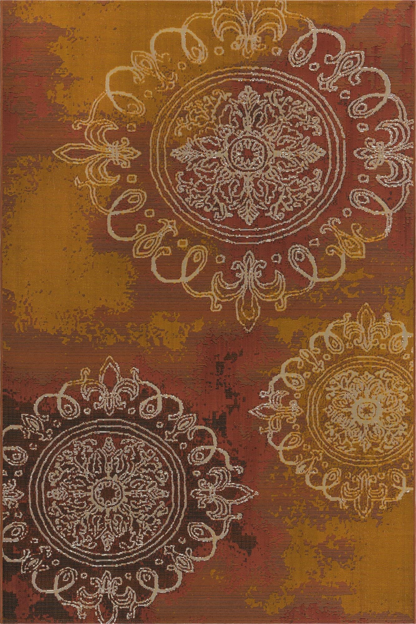  5' 3 x 8'  Washable Modern Indoor / Outdoor Rug