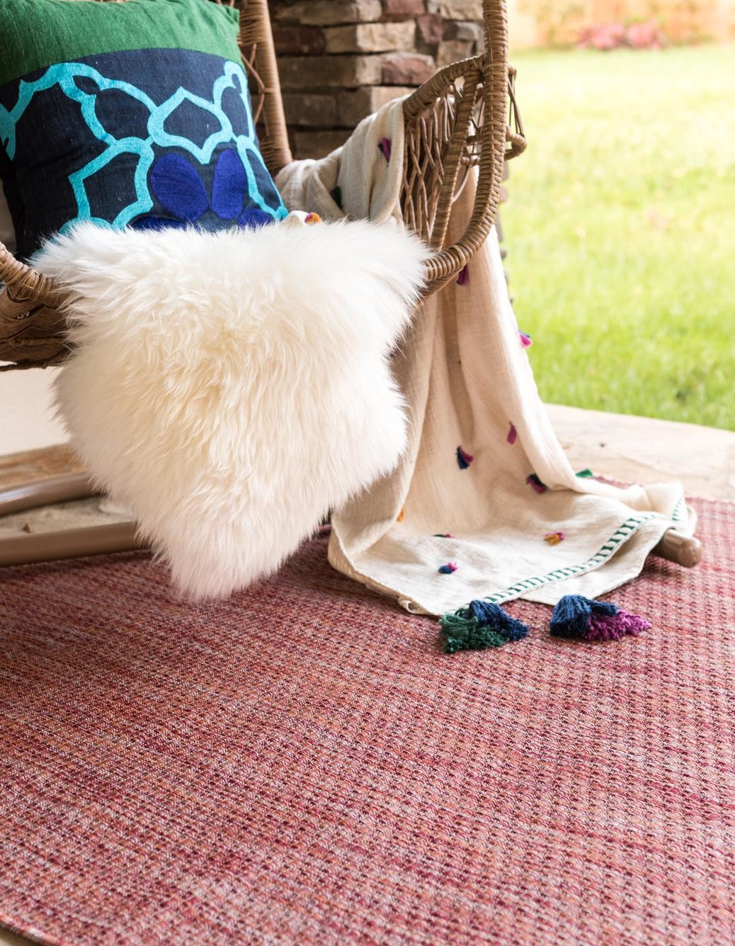 Rust Red 8' x 11' 4 Solid Indoor / Outdoor Rug | Rugs.com