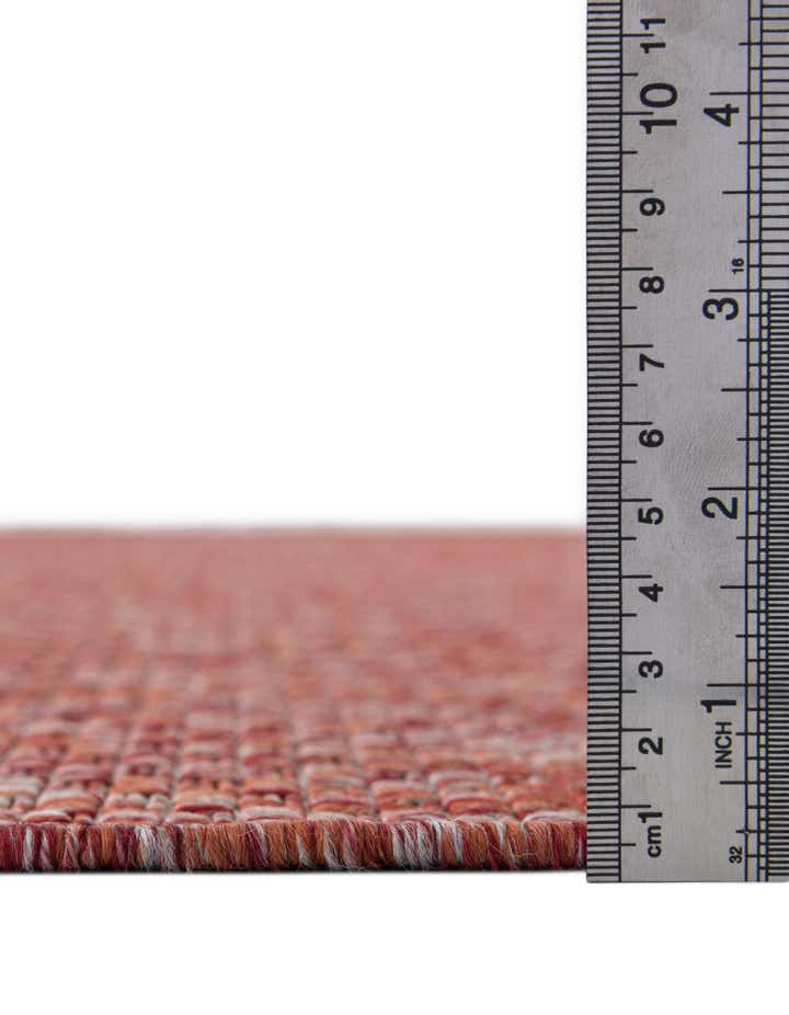 Rust Red 5' 3 x 8' Washable Solid Indoor / Outdoor Rug | Rugs.com