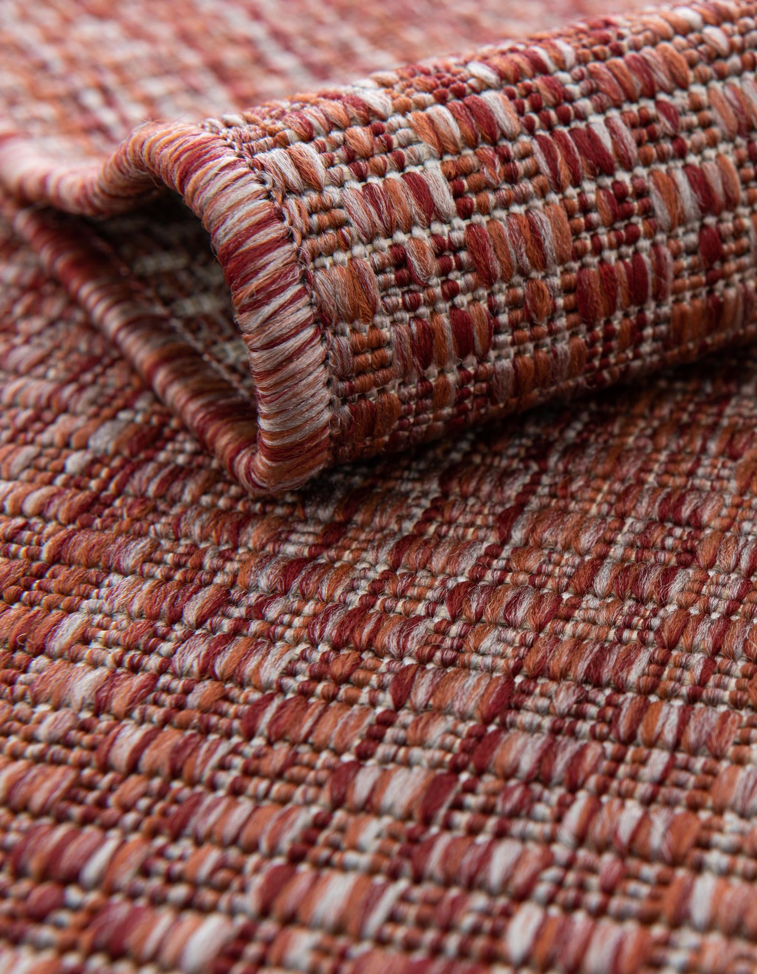  Custom Rust Red  Washable Solid Indoor / Outdoor Rug