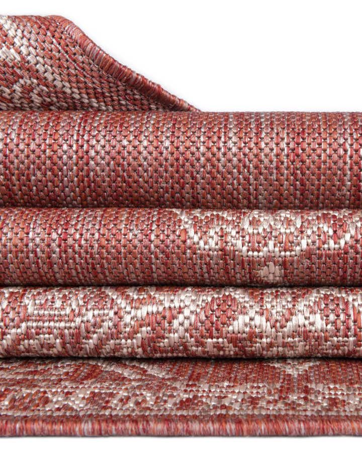Rust Red 6' x 9' Washable Traditional Indoor / Outdoor Rug | Rugs.com