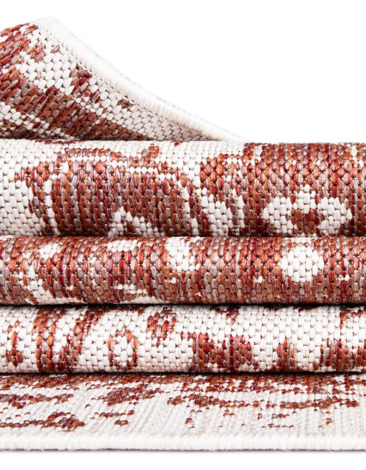Rust Red 7' 10 x 10' Traditional Indoor / Outdoor Rug | Rugs.com