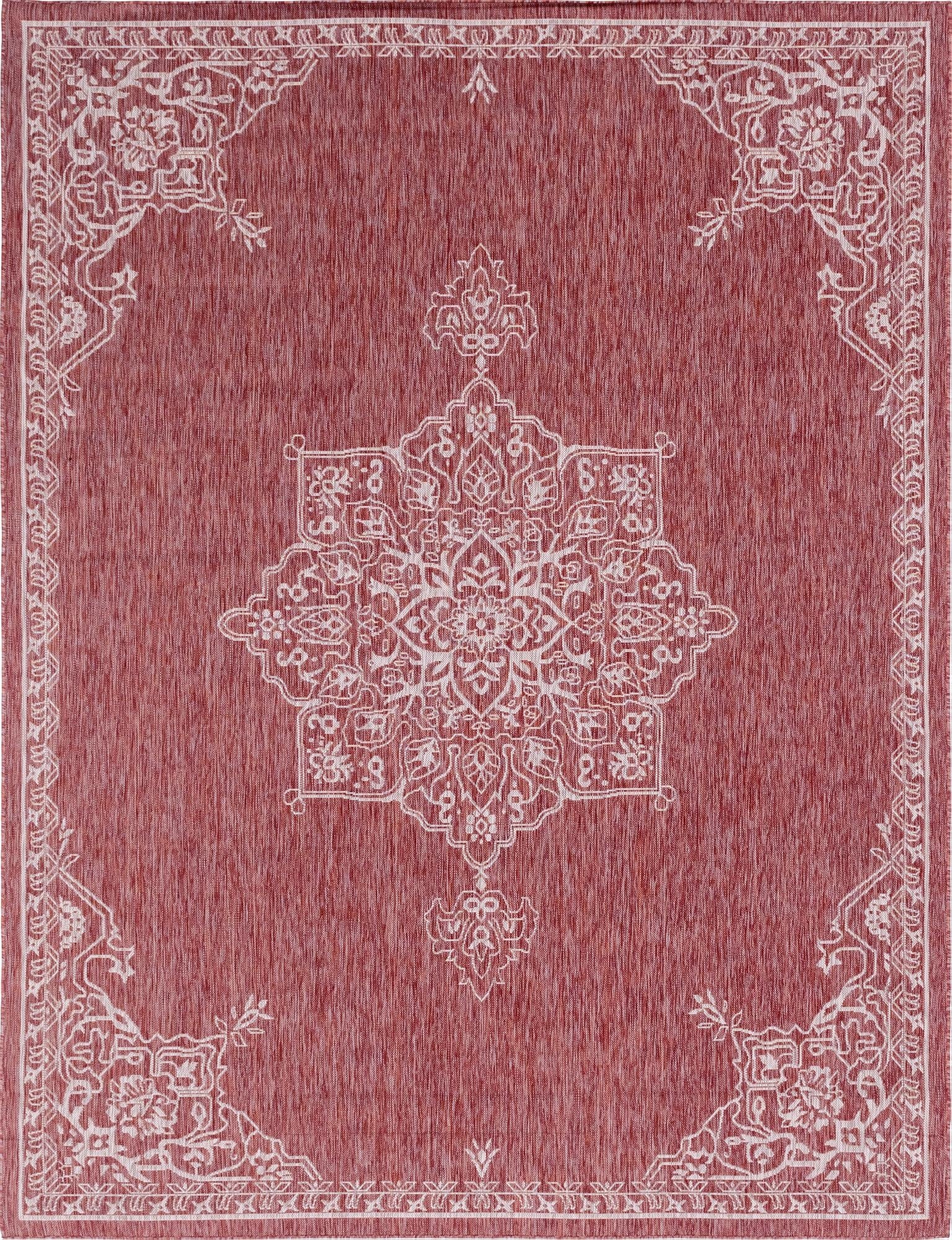 Primary image  9' x 12'  Washable Traditional Indoor / Outdoor Rug