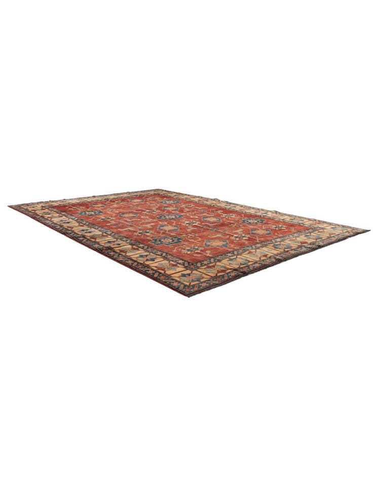 Detail image of  8' 7 x 11' 9  Hand Knotted Peshawar Ziegler Wool Rug