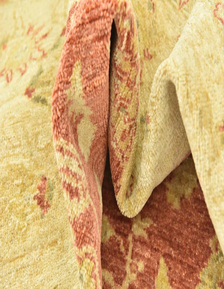 Detail image of  5' x 6' 4  Hand Knotted Peshawar Ziegler Rug