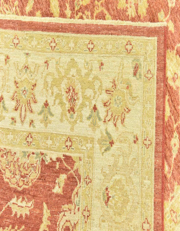 Detail image of  5' x 6' 4  Hand Knotted Peshawar Ziegler Rug