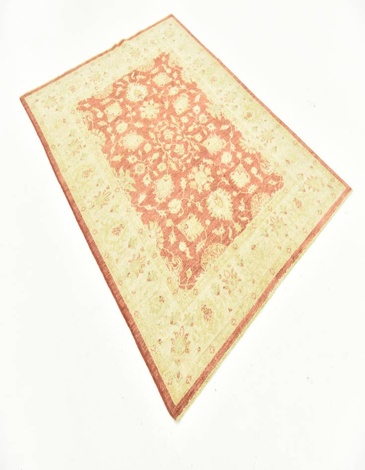 Detail image of  5' x 6' 4  Hand Knotted Peshawar Ziegler Rug