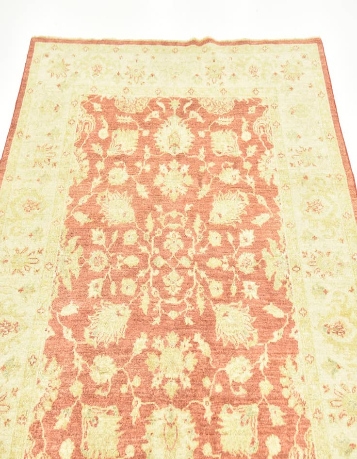 Detail image of  5' x 6' 4  Hand Knotted Peshawar Ziegler Rug