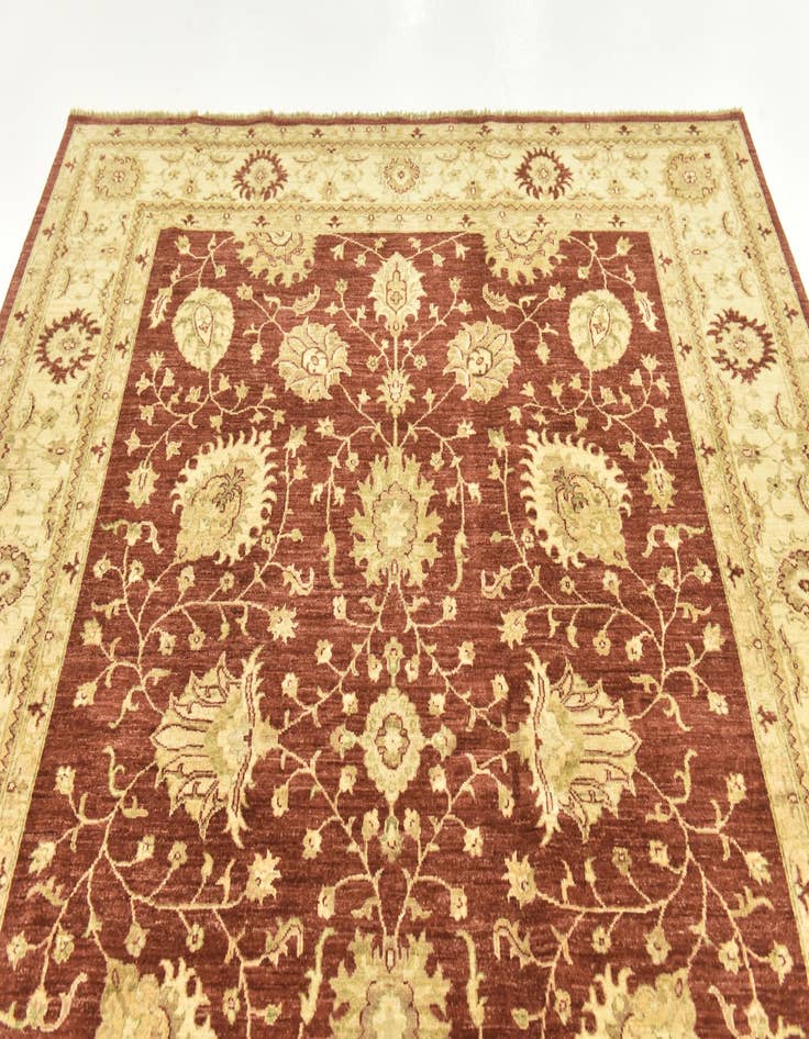 Detail image of  6' 10 x 8' 1  Hand Knotted Peshawar Ziegler Rug