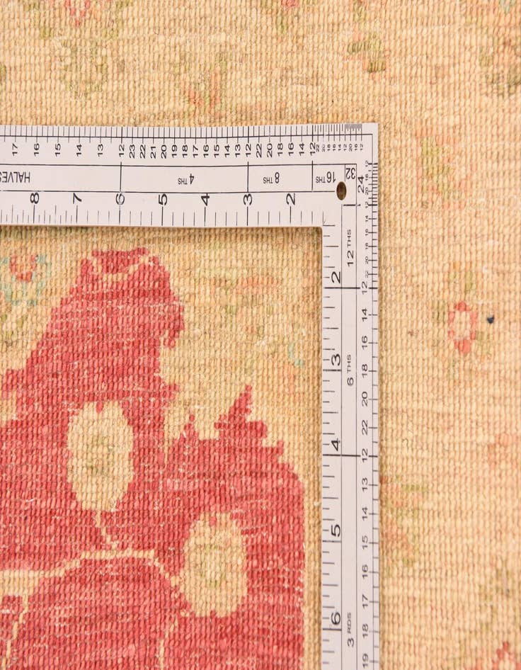 Detail image of  4' 2 x 5' 6  Hand Knotted Peshawar Ziegler Rug