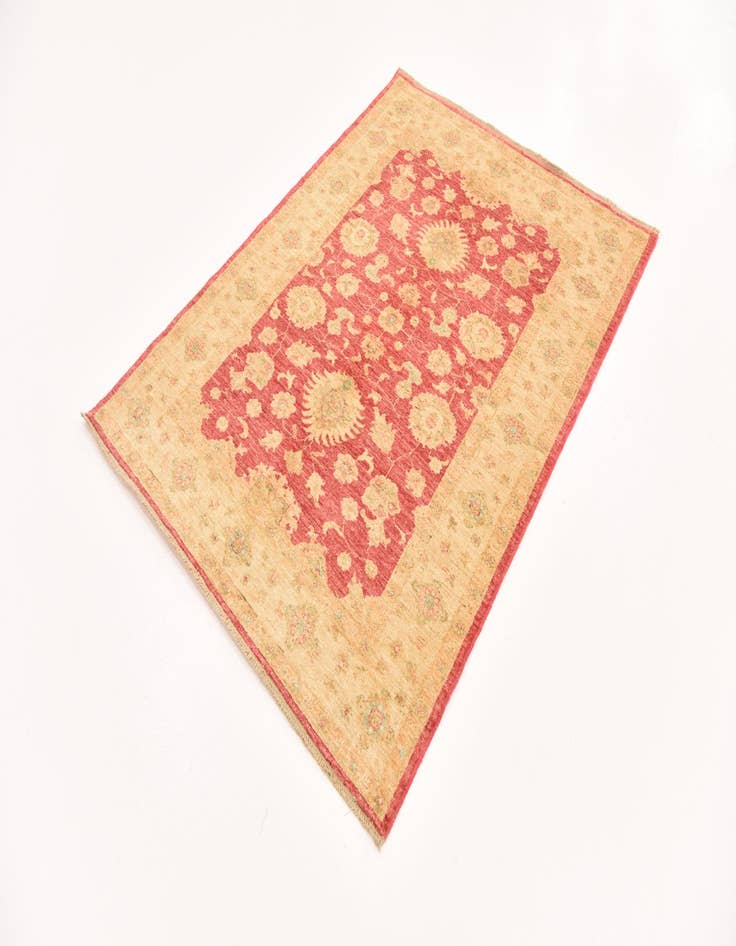 Detail image of  4' 2 x 5' 6  Hand Knotted Peshawar Ziegler Rug