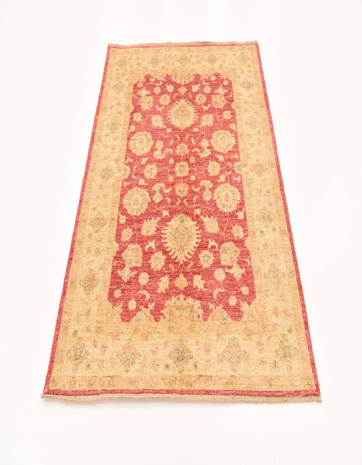 Detail image of  4' 2 x 5' 6  Hand Knotted Peshawar Ziegler Rug