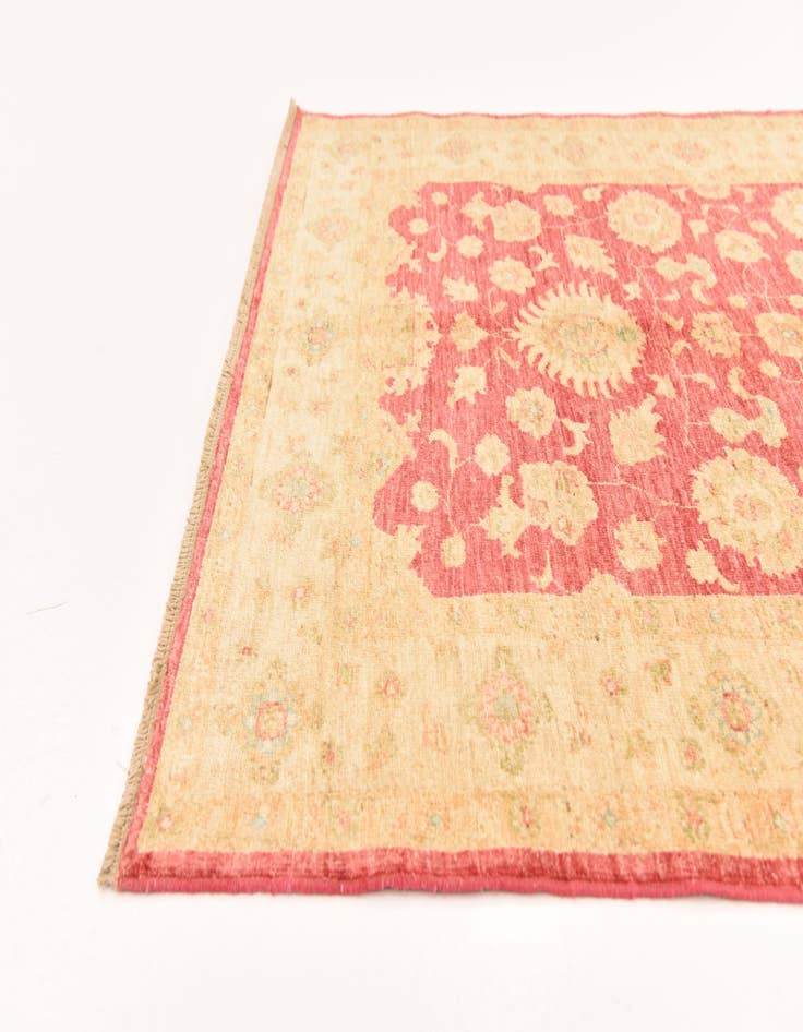 Detail image of  4' 2 x 5' 6  Hand Knotted Peshawar Ziegler Rug