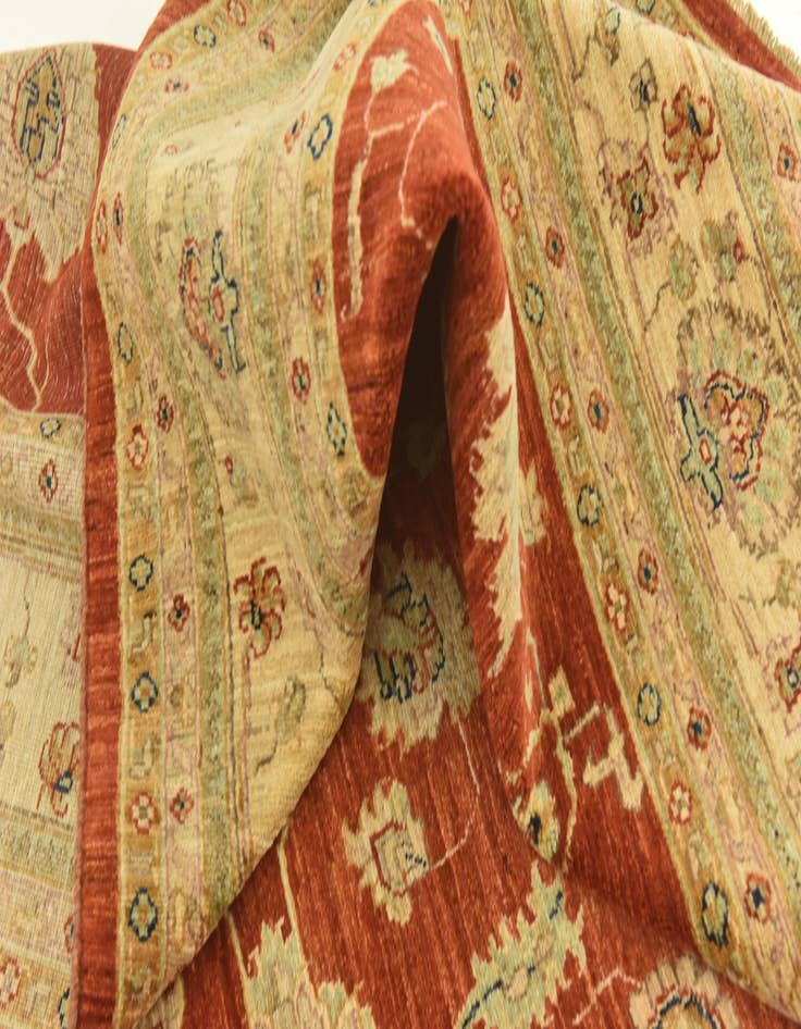 Detail image of  5' 9 x 7' 8  Hand Knotted Peshawar Ziegler Rug