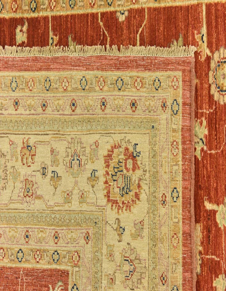 Detail image of  5' 9 x 7' 8  Hand Knotted Peshawar Ziegler Rug