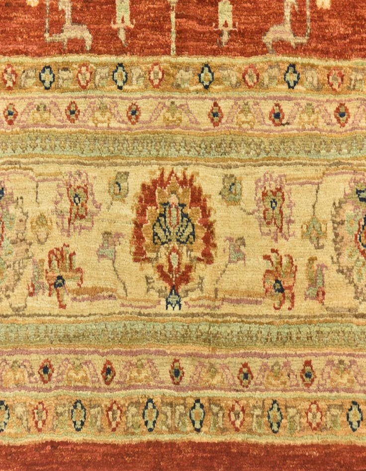 Detail image of  5' 9 x 7' 8  Hand Knotted Peshawar Ziegler Rug