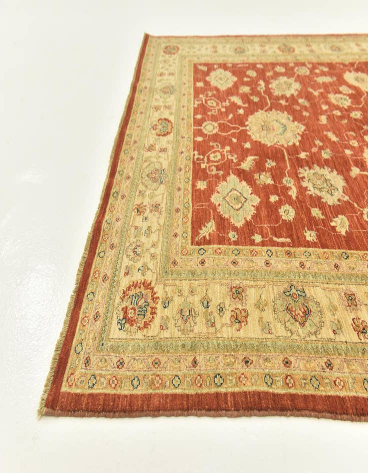 Detail image of  5' 9 x 7' 8  Hand Knotted Peshawar Ziegler Rug