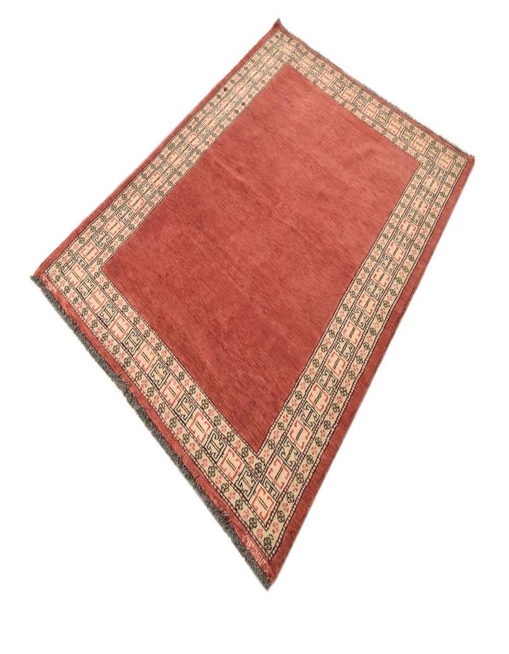 Detail image of  4' 2 x 5' 5  Hand Knotted Peshawar Ziegler Rug