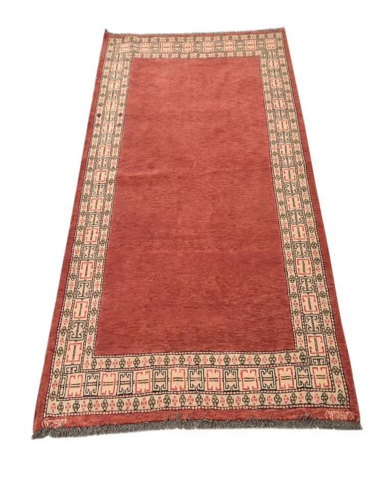 Detail image of  4' 2 x 5' 5  Hand Knotted Peshawar Ziegler Rug