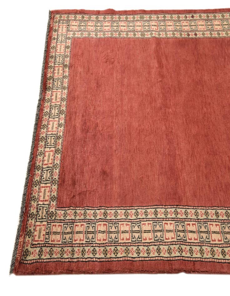 Detail image of  4' 2 x 5' 5  Hand Knotted Peshawar Ziegler Rug