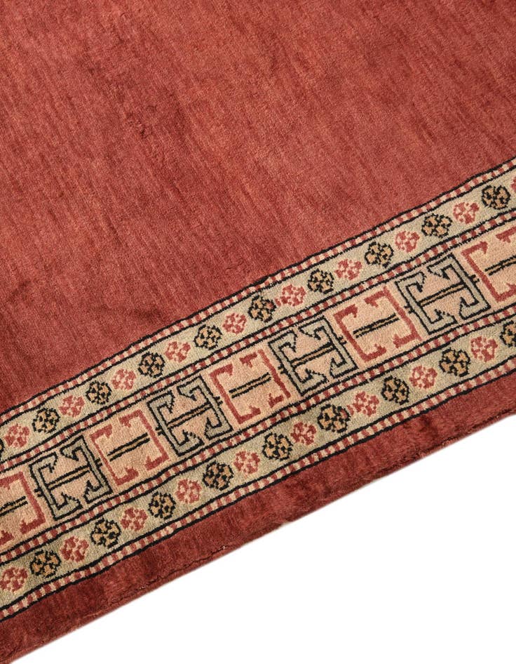 Detail image of  4' 2 x 5' 5  Hand Knotted Peshawar Ziegler Rug