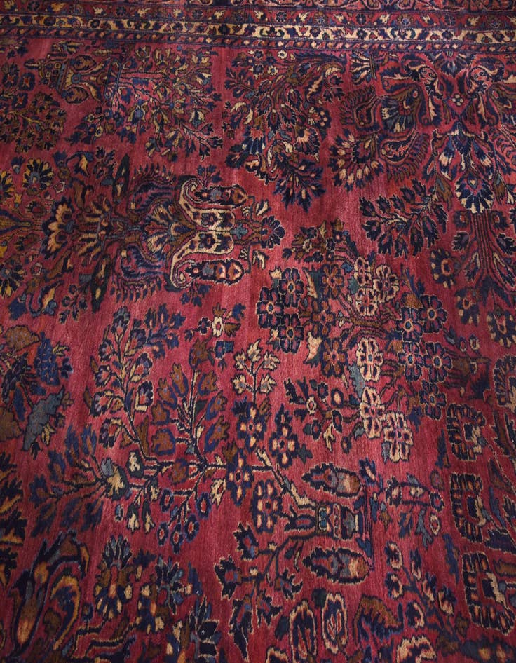 Detail image of  13' 6 x 29' 2  Hand Knotted Sarough Persian Wool Rug