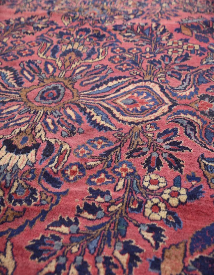 Detail image of  13' 6 x 29' 2  Hand Knotted Sarough Persian Wool Rug