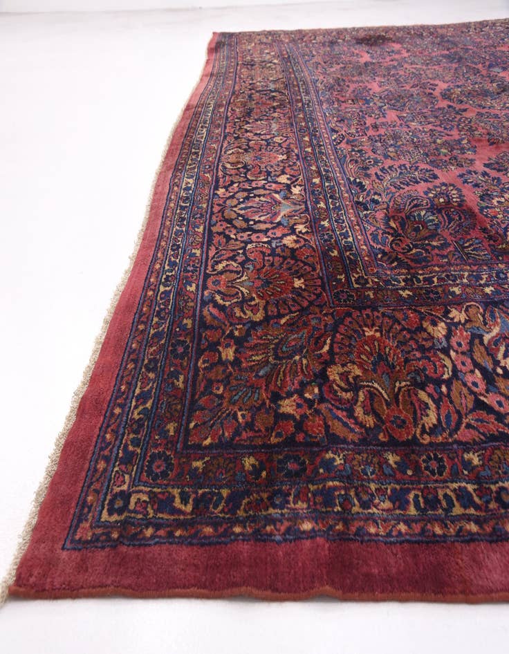 Detail image of  13' 6 x 29' 2  Hand Knotted Sarough Persian Wool Rug