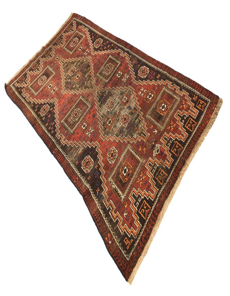 Detail image of  3' 9 x 6' 10  Hand Knotted Shiraz Persian Wool Rug