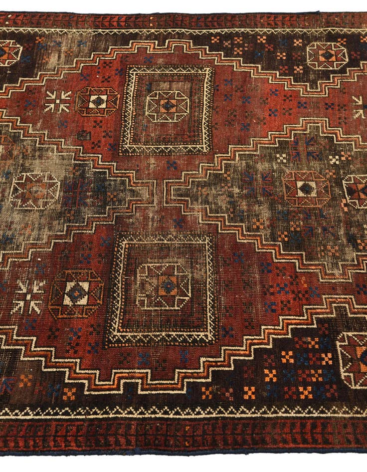 Detail image of  3' 9 x 6' 10  Hand Knotted Shiraz Persian Wool Rug