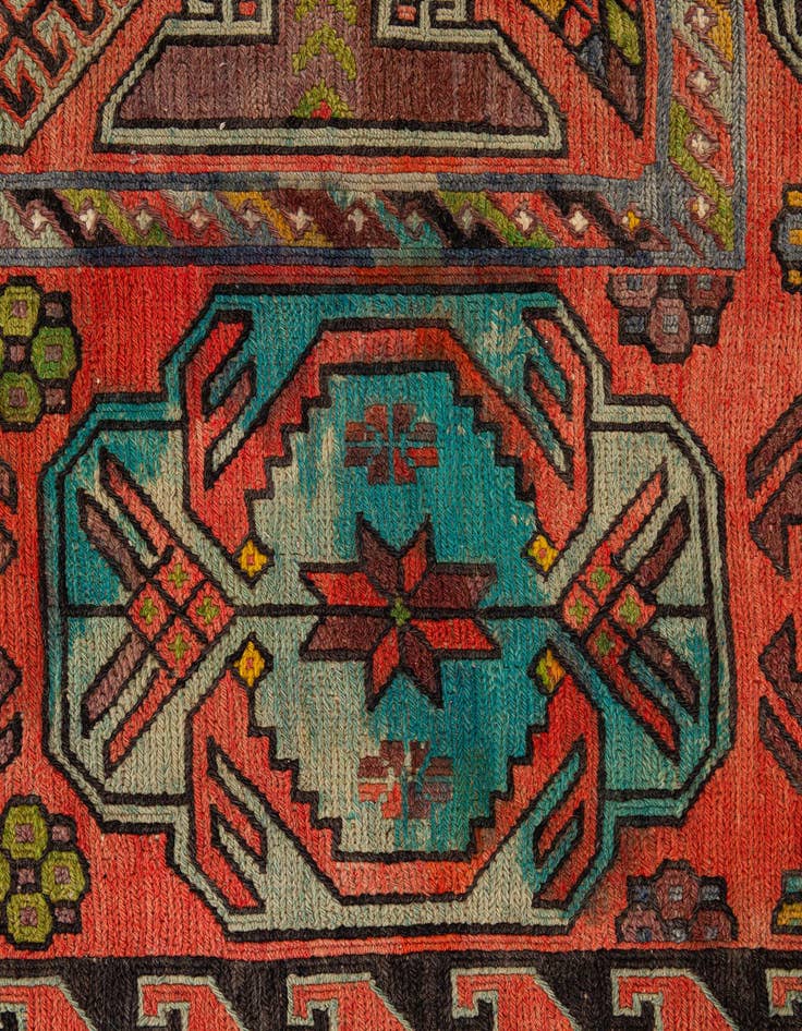 Detail image of  6' 1 x 10' 5  Hand Knotted Sumak Wool Rug
