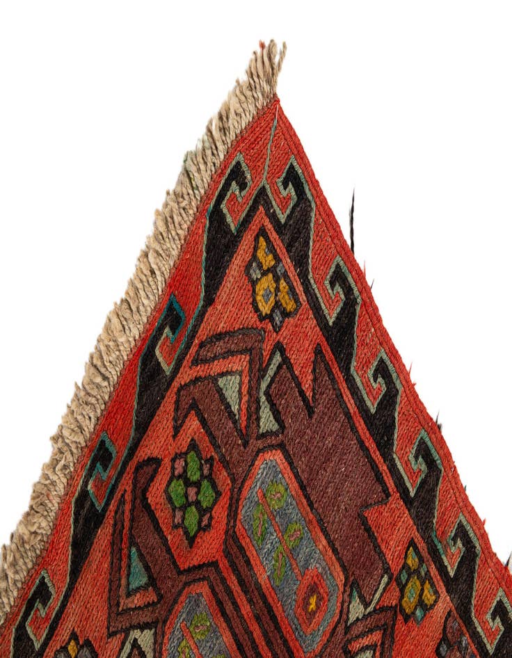 Detail image of  6' 1 x 10' 5  Hand Knotted Sumak Wool Rug