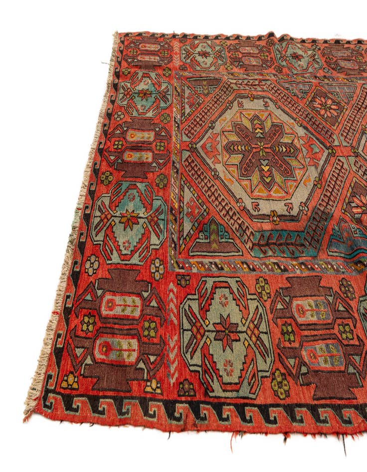 Detail image of  6' 1 x 10' 5  Hand Knotted Sumak Wool Rug