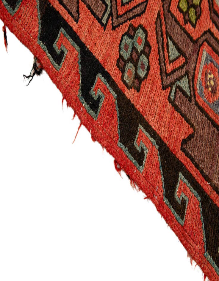 Detail image of  6' 1 x 10' 5  Hand Knotted Sumak Wool Rug