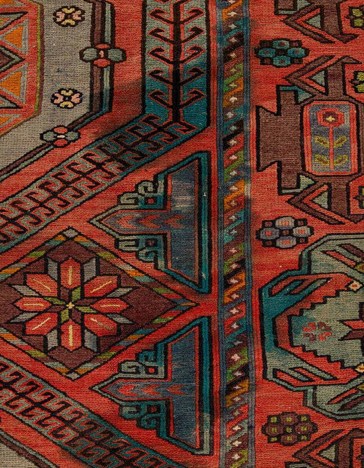 Detail image of  6' 1 x 10' 5  Hand Knotted Sumak Wool Rug