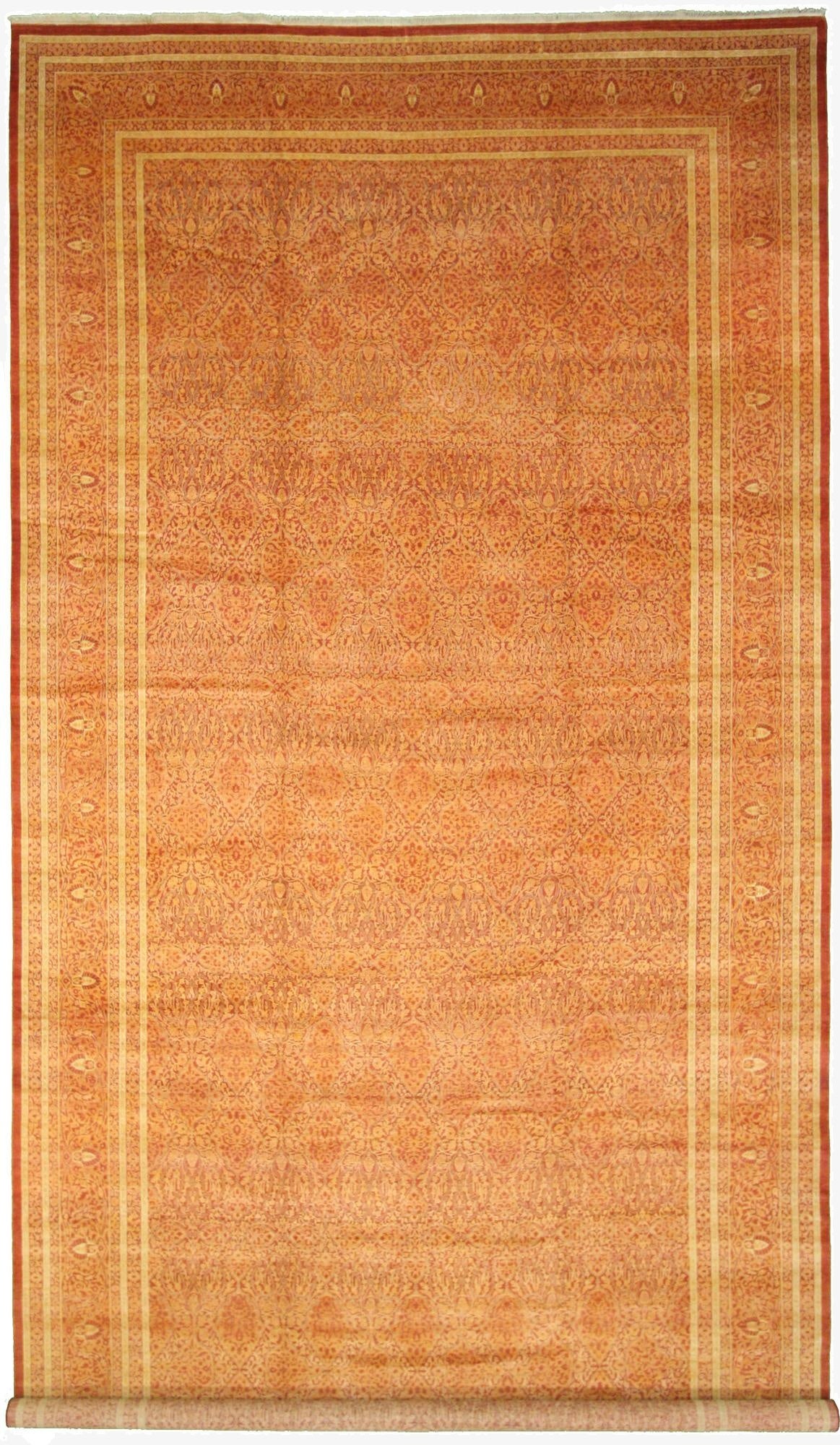  12' 4 x 24' 4  Hand Knotted Tabriz Hadji Jalili Oriental Rug