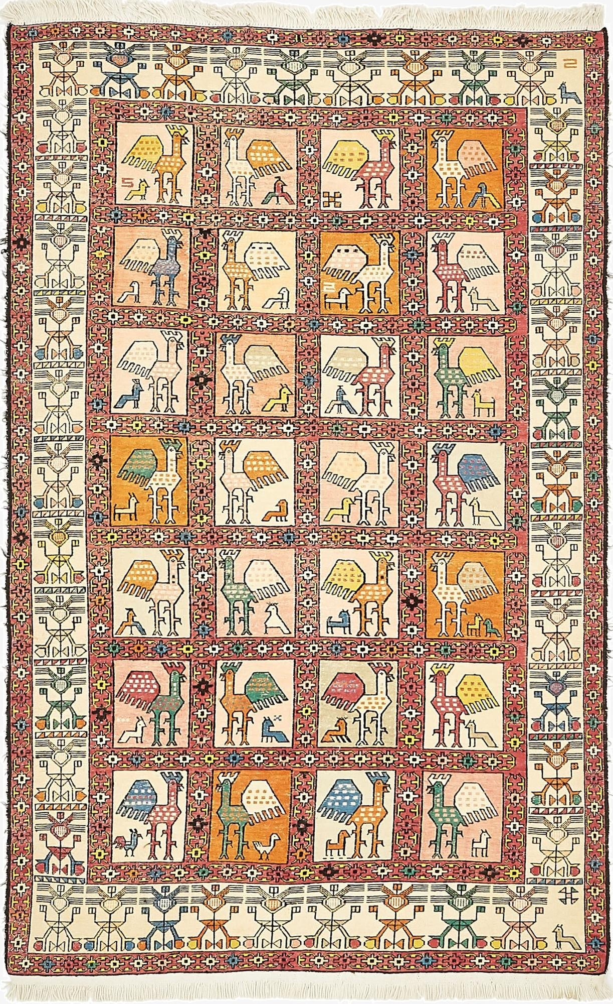  3' 10 x 6' Tapestry Wool Rug