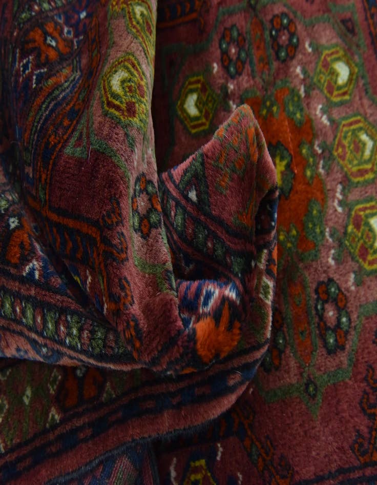 Detail image of  5' 4 x 8' 2  Hand Knotted Torkaman Oriental Wool Rug