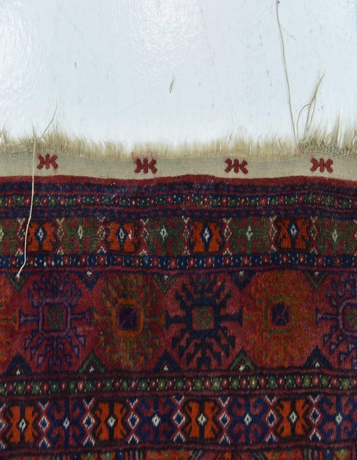 Detail image of  5' 4 x 8' 2  Hand Knotted Torkaman Oriental Wool Rug