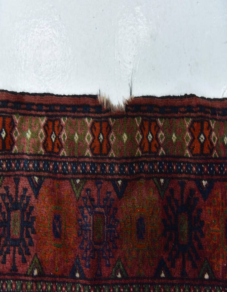 Detail image of  5' 4 x 8' 2  Hand Knotted Torkaman Oriental Wool Rug