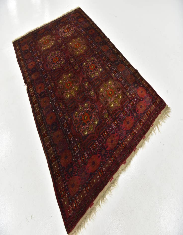 Detail image of  5' 4 x 8' 2  Hand Knotted Torkaman Oriental Wool Rug