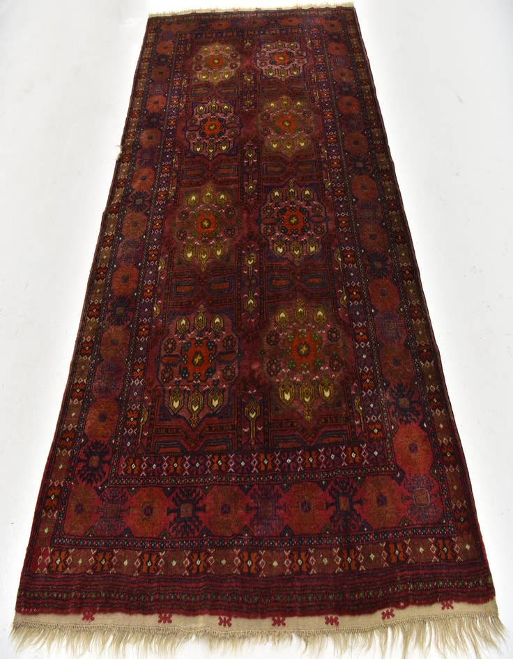 Detail image of  5' 4 x 8' 2  Hand Knotted Torkaman Oriental Wool Rug