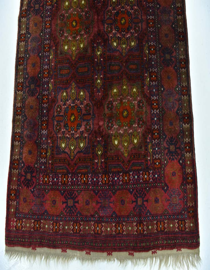 Detail image of  5' 4 x 8' 2  Hand Knotted Torkaman Oriental Wool Rug