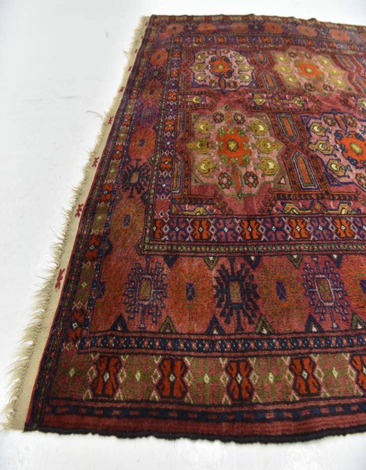 Detail image of  5' 4 x 8' 2  Hand Knotted Torkaman Oriental Wool Rug