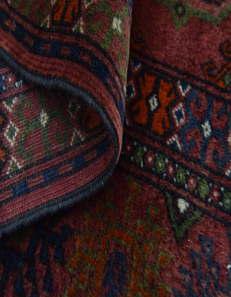 Detail image of  5' 4 x 8' 2  Hand Knotted Torkaman Oriental Wool Rug