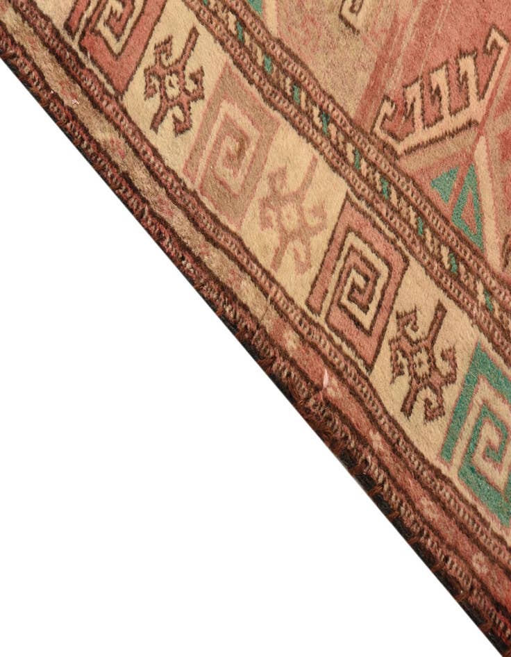 Detail image of  3' 5 x 4' 8  Hand Knotted Torkaman Persian Wool Rug