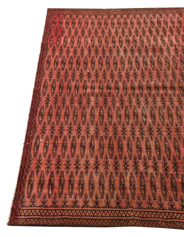 Detail image of 5' 2 x 7' 10 Hand Knotted Torkaman Persian Wool Rug