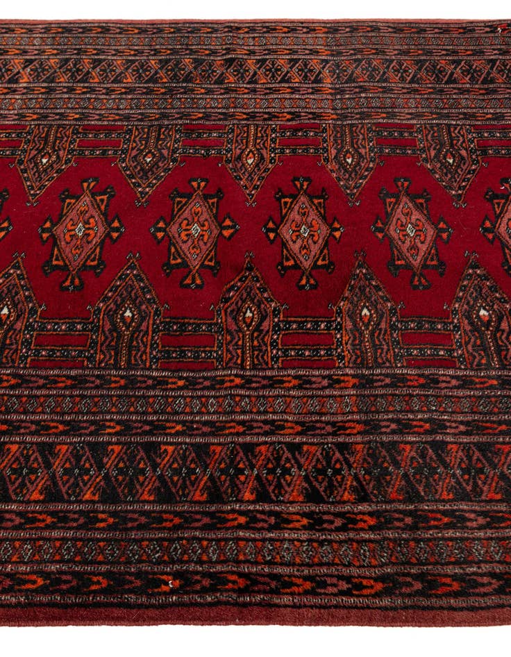 Detail image of 3' 3 x 4' 10 Hand Knotted Torkaman Oriental Wool Rug