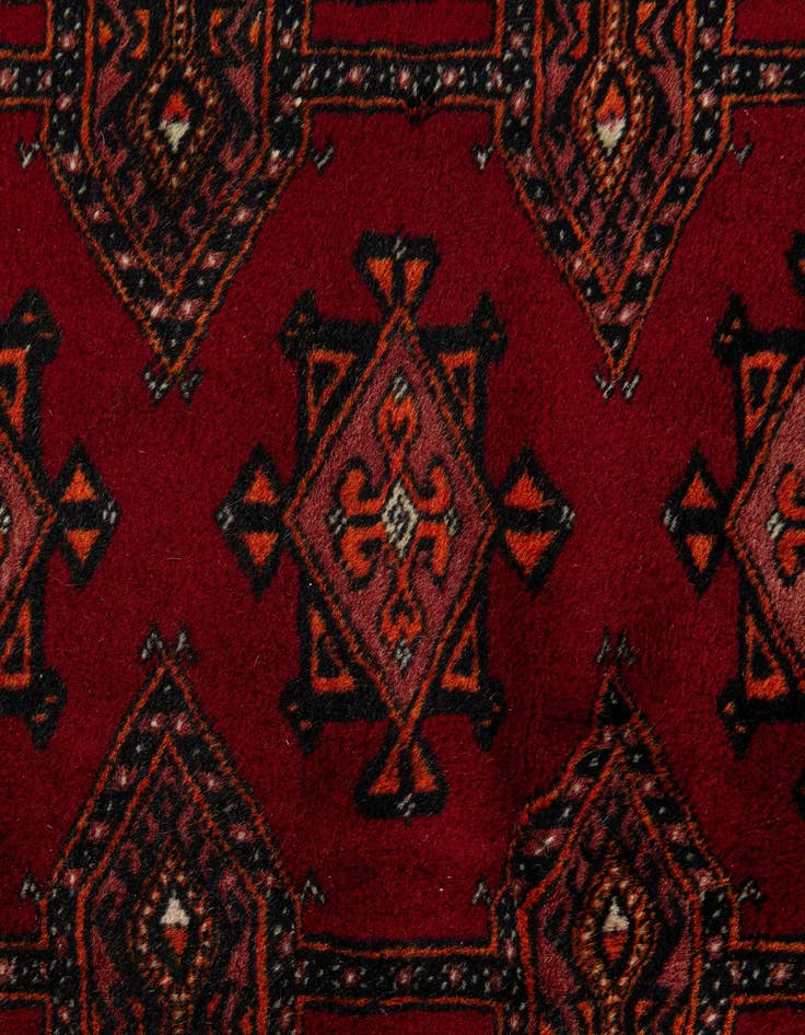 Detail image of 3' 3 x 4' 10 Hand Knotted Torkaman Oriental Wool Rug