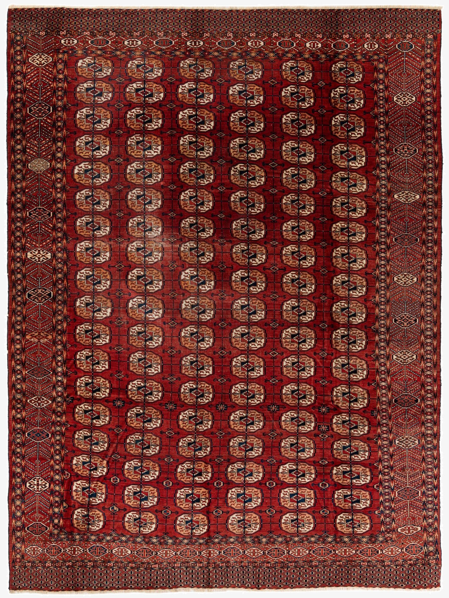  8' 4 x 11' 3  Hand Knotted Torkaman Persian Wool Rug